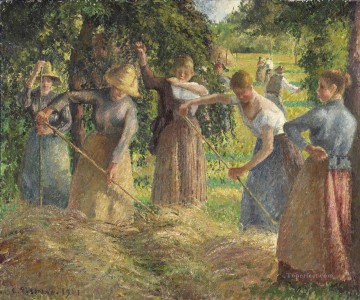 haymaking in eragny 1901 Camille Pissarro Oil Paintings